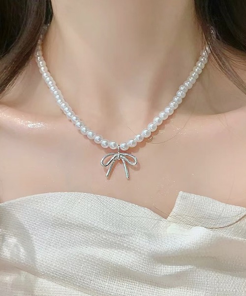 Lace Ladies（レースレディース） ネックレス リボン モチーフ 