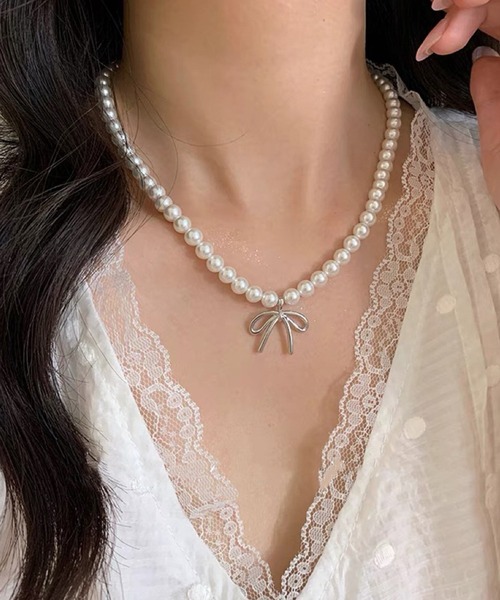 Lace Ladies（レースレディース） ネックレス リボン モチーフ