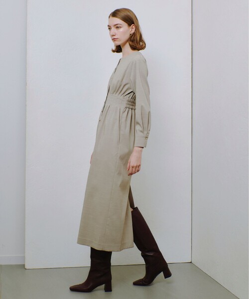 allureville ワンピース トロストレッチウエストタック