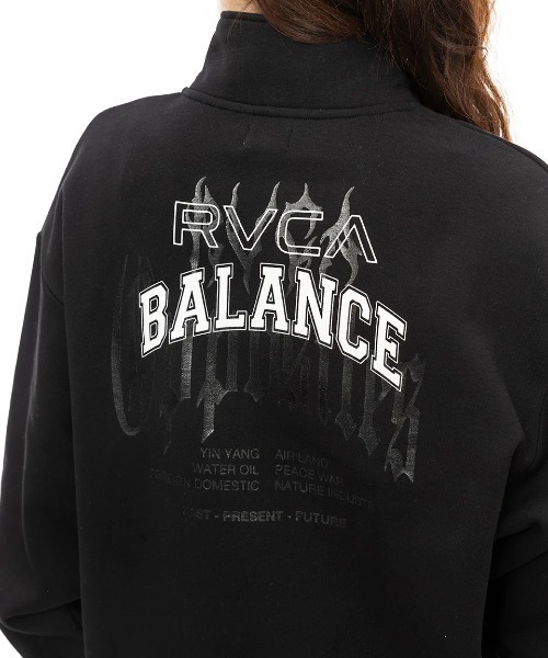 パーカー RVCA レディース LURGY HALF ZIP パーカー/ルーカグラフィックバックプリントハーフジップパーカー レディース RVCA パーカー レディース METALURGY HALF ZIP パーカー/ルーカ