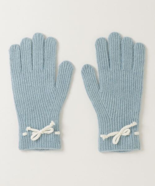 手袋 「M2SUQARED/エムツースクエア」ニットリボングローブ/手袋