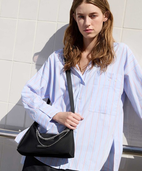 CHARLES&KEITH チェーンバック CHARLES ＆ KEITH ショルダーバッグ バッグ ナイロン チェーン