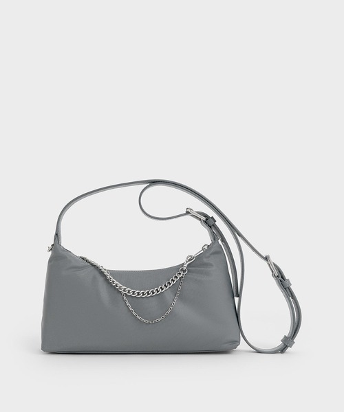 CHARLES ＆ KEITH ショルダーバッグ バッグ ナイロン チェーン