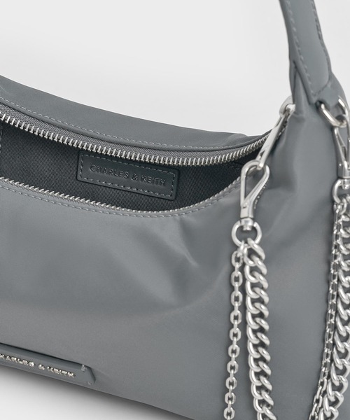 CHARLES ＆ KEITH ショルダーバッグ バッグ ナイロン チェーン