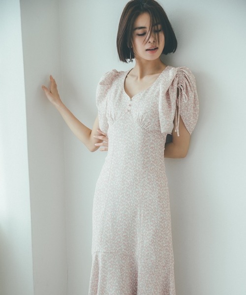 SNIDEL スナイデル バリエプリントワンピース ピンク サイズ1 新品 snidel Sustainableバリエプリントワンピース ピンク