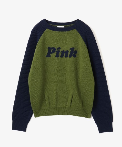 atmos girls ニット セーター pink Raglan Sleeve Knit