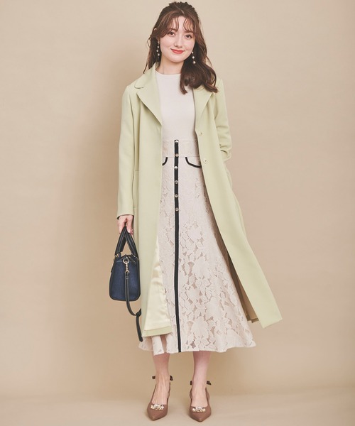 「31 Sons de mode」 チェスターコート 38 ベージュ レディース_画像2