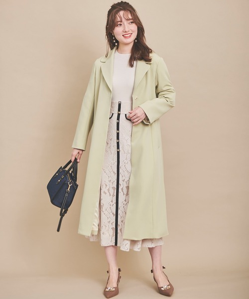 「31 Sons de mode」 チェスターコート 38 ベージュ レディース_画像3