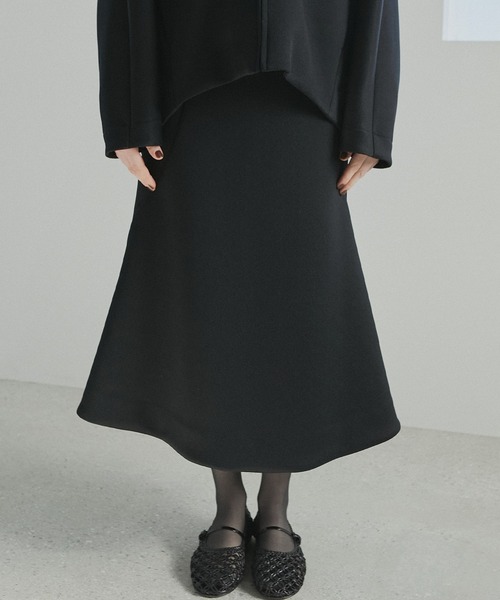 【新品未使用】ルシェルブルー フレアスカート 34 ブラック LE CIEL BLEU（ルシェルブルー） スカート フロントフレアースカート