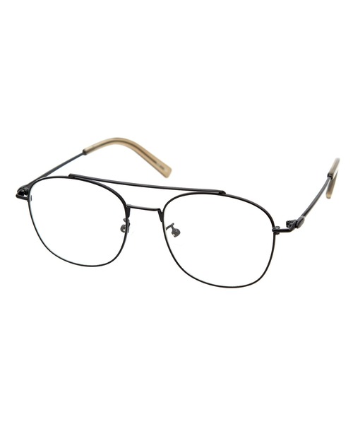伊達メガネ メガネ 眼鏡 an meets zakka ツーブリッジレトロメガネ