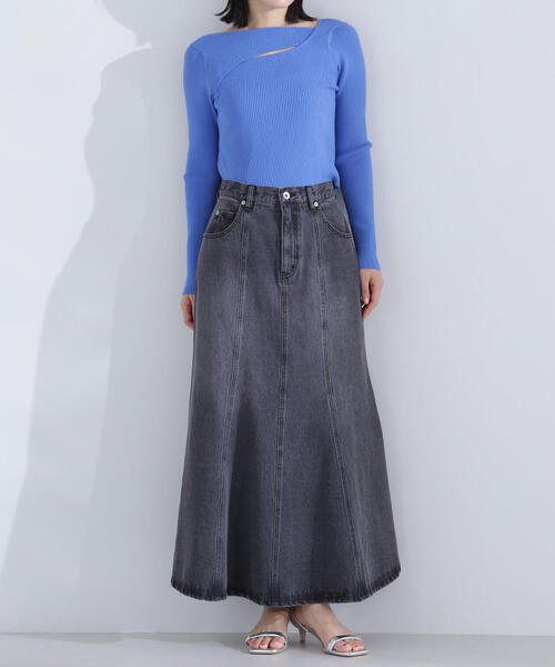 NATURAL BEAUTY デニム風スカート　サイズ38 NATURAL BEAUTY BASIC デニムスカート デニムマーメイドスカート