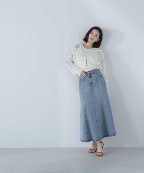 NATURAL BEAUTY BASIC デニムスカート デニムマーメイドスカート