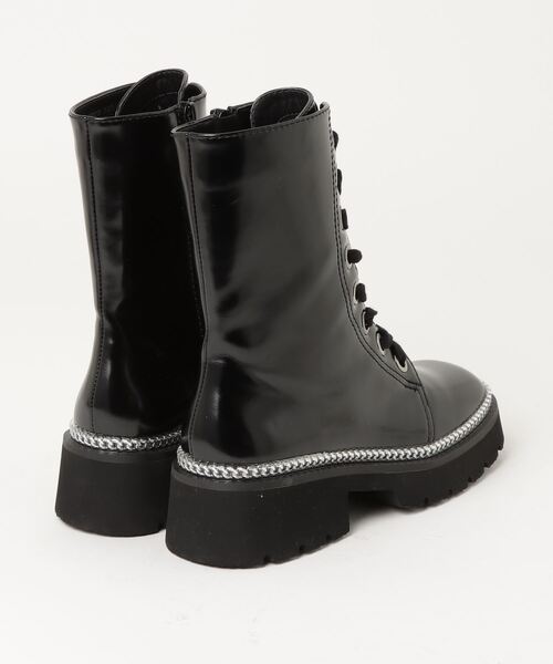 Charles & Keith 黒 レザー ブーツ CHARLES ＆ KEITH（チャールズ&キース） ショートブーツ 22.5cm