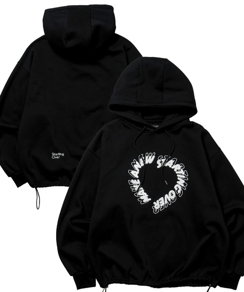 刺繍ワッペン【OCTOBER'S VERY OWN】パーカー・フーディ Starting Over パーカー PRINT EMBROIDERY DRAWCODE PULLOVER