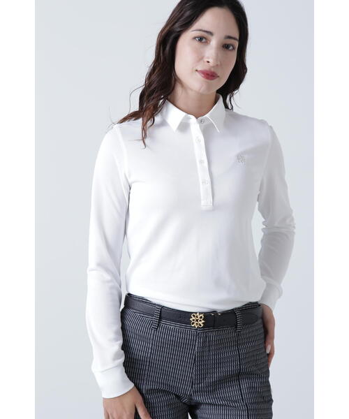 ポロシャツ ポロ 「St ANDREWS」カチオンレトロバーズアイ鹿の子フリル半袖シャツ (WOMENS) レディース St ANDREWS ポロシャツ ポロ 「St ANDREWS」カチオンレトロ