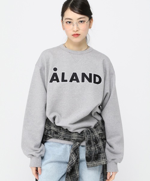 トレーナー スウェット 「UNISEX」ALAND／アップリケロゴ プルオーバー レディース メンズ