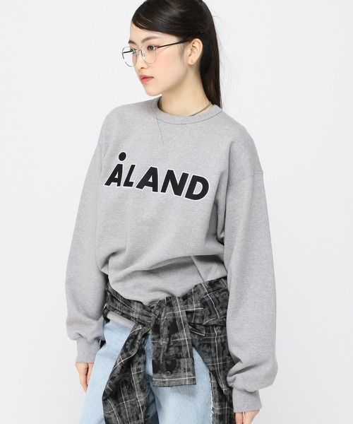トレーナー スウェット 「UNISEX」ALAND／アップリケロゴ プルオーバー レディース メンズ ALAND トレーナー スウェット 「UNISEX」ALAND／アップリケロゴ