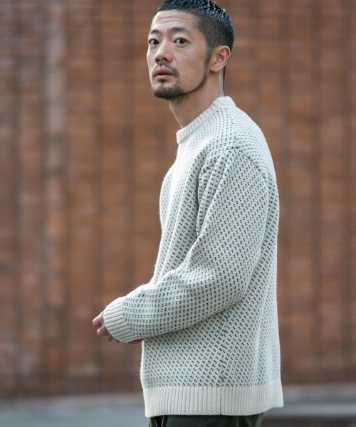 「URBAN RESEARCH ROSSO MEN」 長袖ニット MEDIUM アイボリー メンズ_画像5