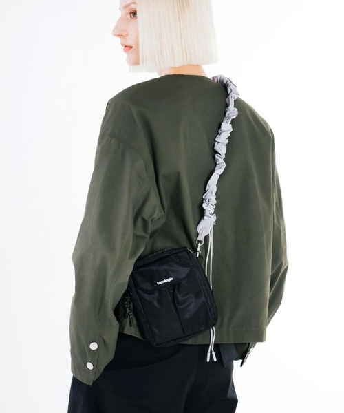 スマホアクセサリー TOPOLOGIE BUNGEE STRAP BLACK SATIN WR Bungee Strap / Black (Synthetic Leather)【ストラップ単体