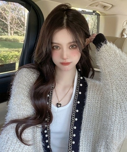 「DIAVEL」 ニットカーディガン M ホワイト レディース_画像5