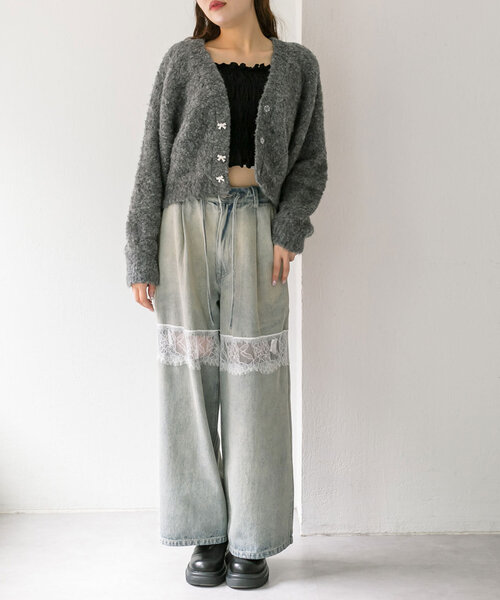 OLIVE des OLIVE（オリーブデオリーブ） ニットカーディガン FREE