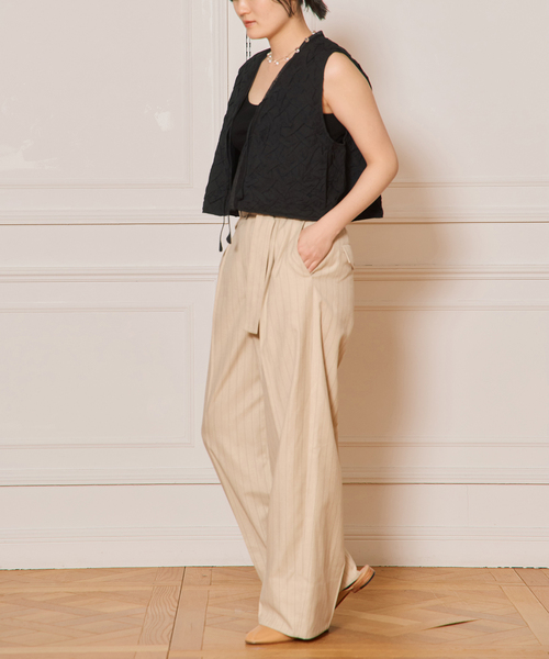 IENA LA BOUCLE ベスト ジレ ジオメトリックタックショート