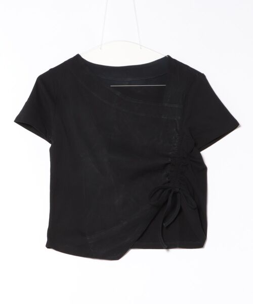 MSGM リボントップス 韓国 エムエスジーエム MSGM フロントリボンデザイン S/S Tシャツ