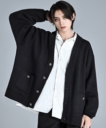 「ADRER」 ニットカーディガン MEDIUM グレー メンズの画像5