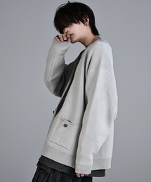 「ADRER」 ニットカーディガン MEDIUM グレー メンズの画像7