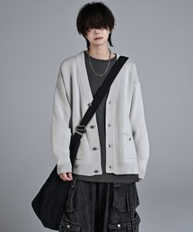 「ADRER」 ニットカーディガン MEDIUM グレー メンズの画像8