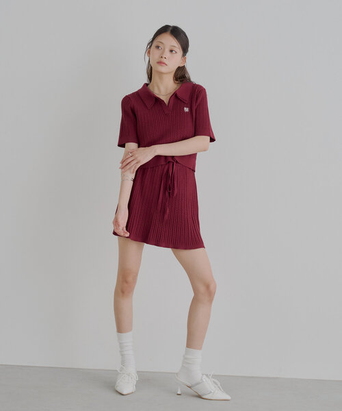 Chico ニット セーター 「6色展開/セットアップ対応」レイヤード
