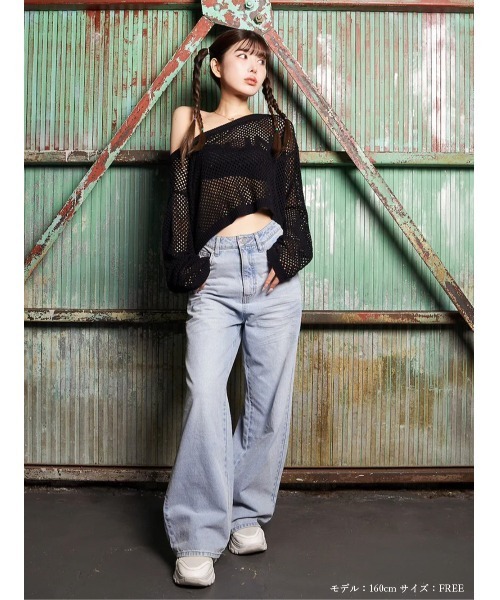 「Darich」 長袖ニット FREE ブラック レディース_画像5