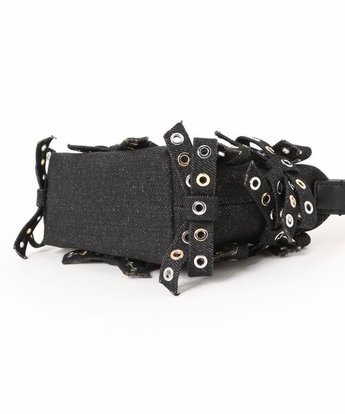 GANNI ハンドバッグ BUTTERFLY SMALL POUCH BOW EYELET MIX
