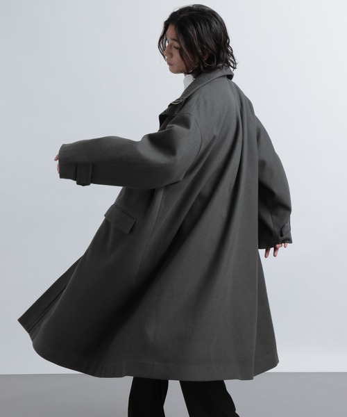 HARE（ハレ） ステンカラーコート SMALL ブラック メンズ : ZOZOTOWN