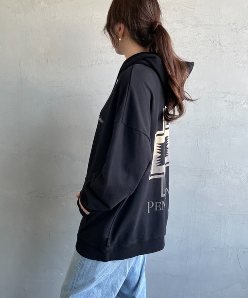 「PENDLETON」 プルオーバーパーカー S ブラック レディース