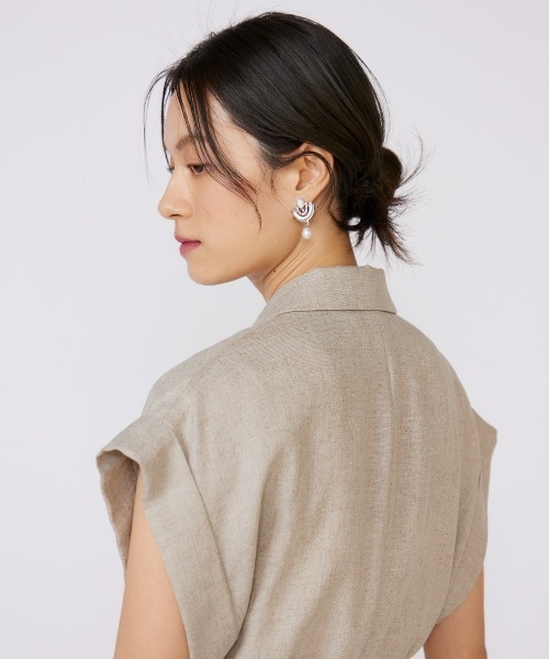 【美品】IENA リネンフレンチ　テーラードジャケット　ベージュ　38 美品】IENA リネンフレンチ テーラードジャケット ベージュ 38