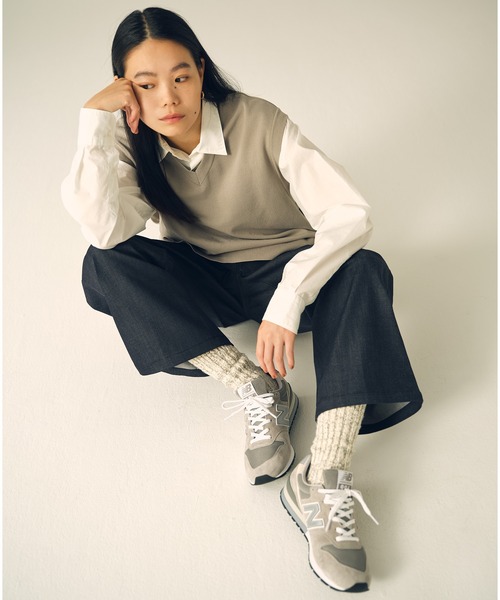 [New Balance] Denim брюки MEDIUM индиго голубой женский 
