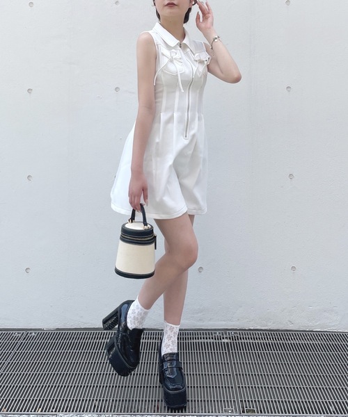 one way（ワンウェイ） ワンピース ノースリフロントジップワンピース