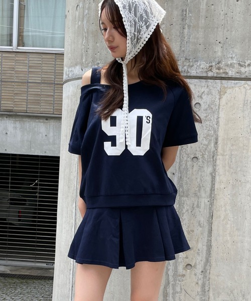 FOREVER21 セットアップ 「2025SS」オフショルミニスカート