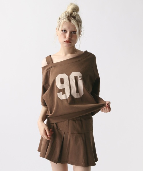 FOREVER21 セットアップ 「2025SS」オフショルミニスカート