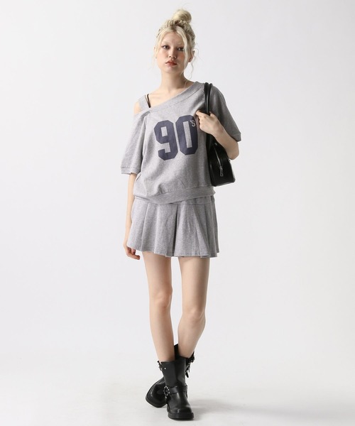 FOREVER21 セットアップ 「2025SS」オフショルミニスカート