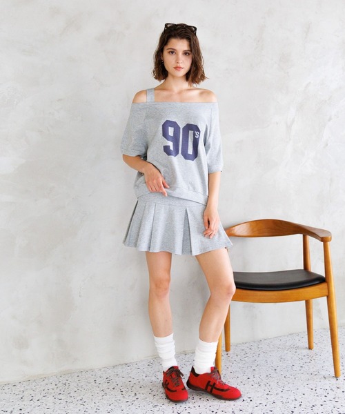 FOREVER21 セットアップ 「2025SS」オフショルミニスカート