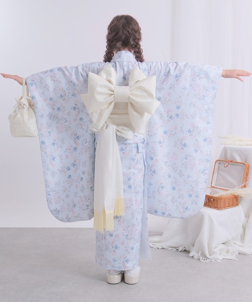 【15点セット】七五三 着物 7歳 女の子 四つ身 くすみ KYOETSU（京越） 着物 七五三 着物 四つ身 7歳 女の子 15点セット