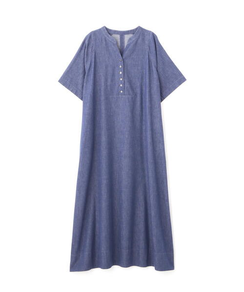 ヒューマンウーマン／定価2.2万 3way デニムワンピース 半袖 ロング丈 human woman（ヒューマンウーマン） ワンピース 半袖 「WEB限定カラー