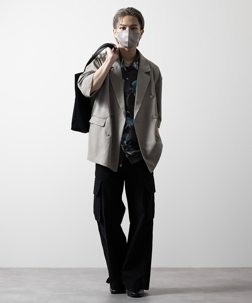 クレイル 半袖 シャツ M CLEL】Loose Short Sleeves Lace Shirt/ルーズ 半袖レースシャツ