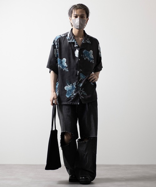 CLEL ライトオンス デニムトラッカー半袖シャツ ブラック系 サイズM CLEL】Light Oz Denim Trucker Short Sleeve Shirt/ライトオンス