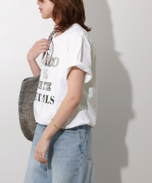 「JOURNAL STANDARD relume」 半袖カットソー FREE ホワイト レディース JOURNAL STANDARD relume 「JOURNAL relume」 半袖Tシャツ FREE