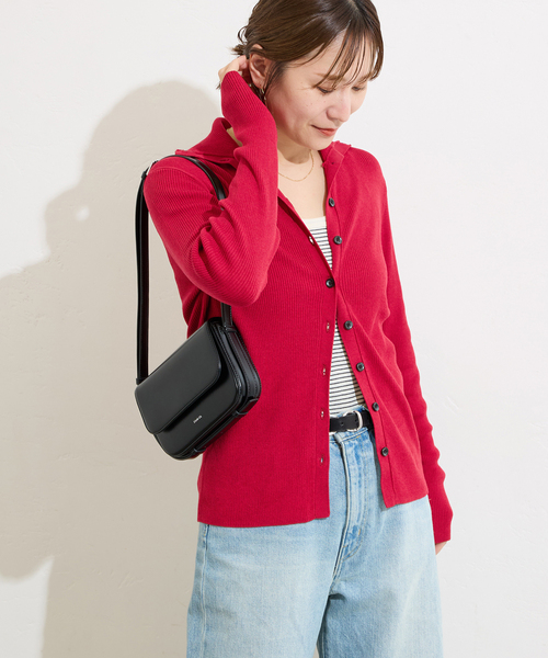 JOURNAL STANDARD カーディガン ウォッシャブルVOCEリブ