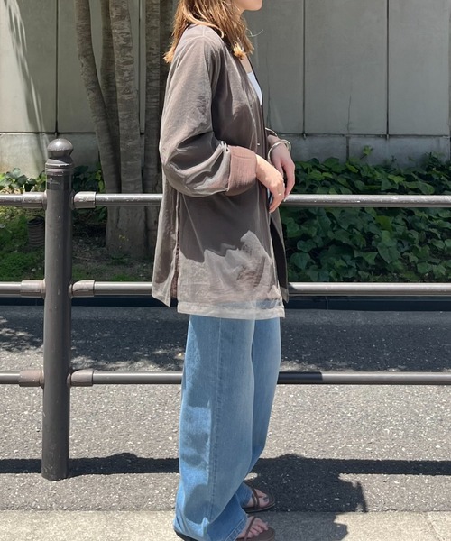 terrace ジャケット テーラードジャケット チュールレースレイヤード