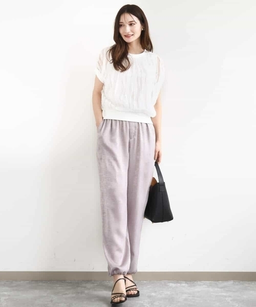 MK MICHEL KLEIN（エムケー ミッシェルクラン） パンツ サテン